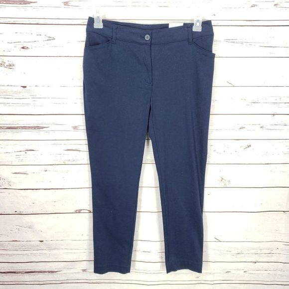 Chico's Women's Navy Blue Perfect Stretch Slim Leg Ankle 570255765 Pants 0 4 - Picture 13 of 13